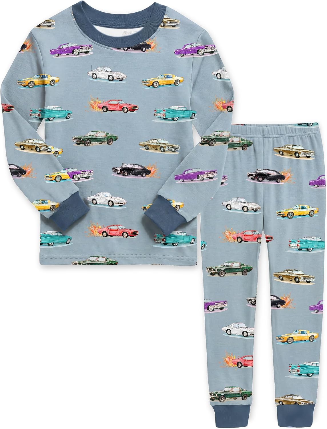 VAENAIT BABY Toddler Kids Pajamas Viscose from Bamboo Sleepwear Floral Animal Sports Print PJs for Boys Girls, 6M–12Y