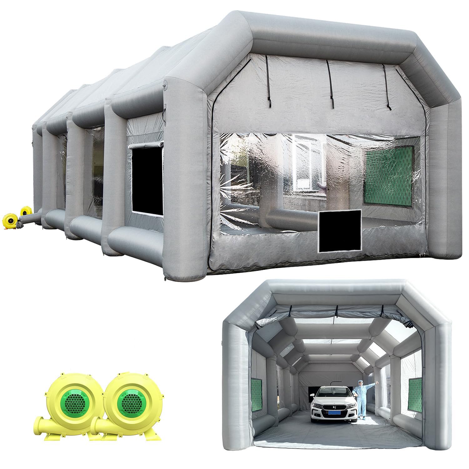 Sewinfla 33x16.5x11.5Ft Professional Inflatable Paint Booth