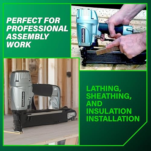 Miniatura 6 de Metabo HPT Engrapadora de construcción (N5024A2) con clavadora para techos NV45AB2