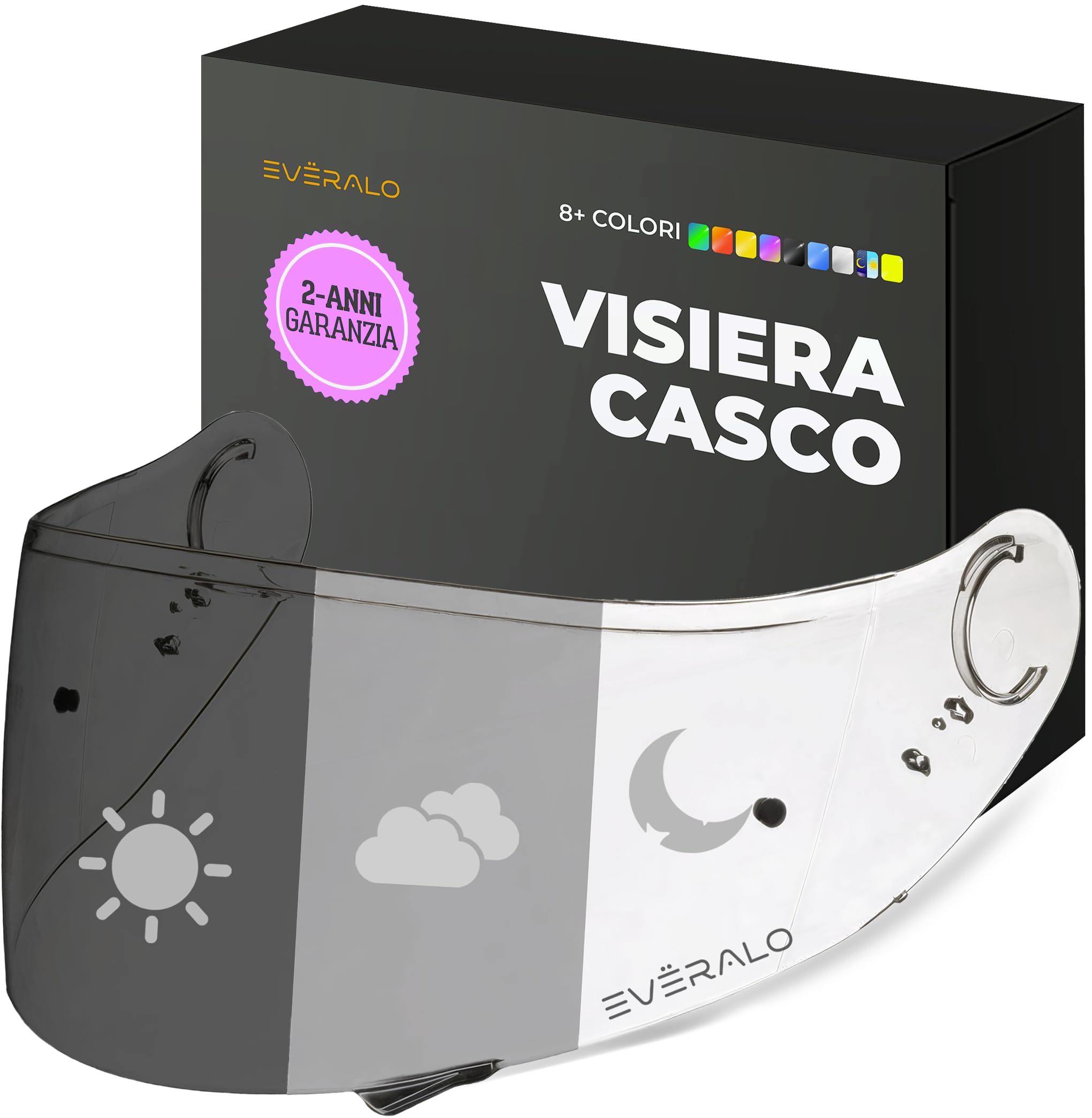 Visiera Compatibile con Shoei Gt Air - Gt Air 2 - Neotec - Opticson - Cns 1 (Fotocromatico)