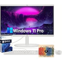 HP All in One Desktop Computer PC, 21.5" FHD Display, 8 GB RAM, 512 GB SSD, Intel Celeron J4025, Webcam, Wi-Fi 6, Bluetooth, HDMI, Windows 11 Pro, w/cefesfy Accessories