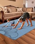 Tapis de yoga extra grand (193x122x1CM) & Épaisseur 10mm, Mat d'exercice antidérapant, haute densité TPE Tapis pour Pilates de Yoga & Home Gym entraînements