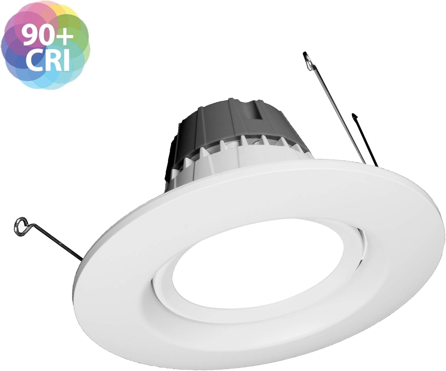 NICOR Lighting DCG Series 6 in. White Gimbal LED Recessed Downlight, 2700K (DCG621202KWH)