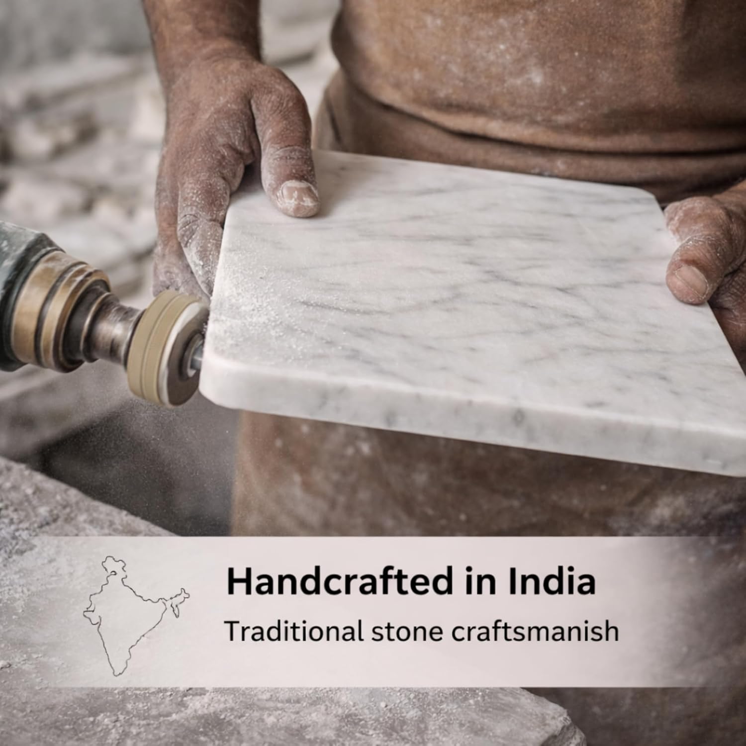Marble Pastry & Cutting Board – 10x14 Inch Natural Stone Slab with Non-Slip Feet for Dough, Cheese, Baking, Serving, Charcuterie, Trivet – Easy to Clean Gift Tray.