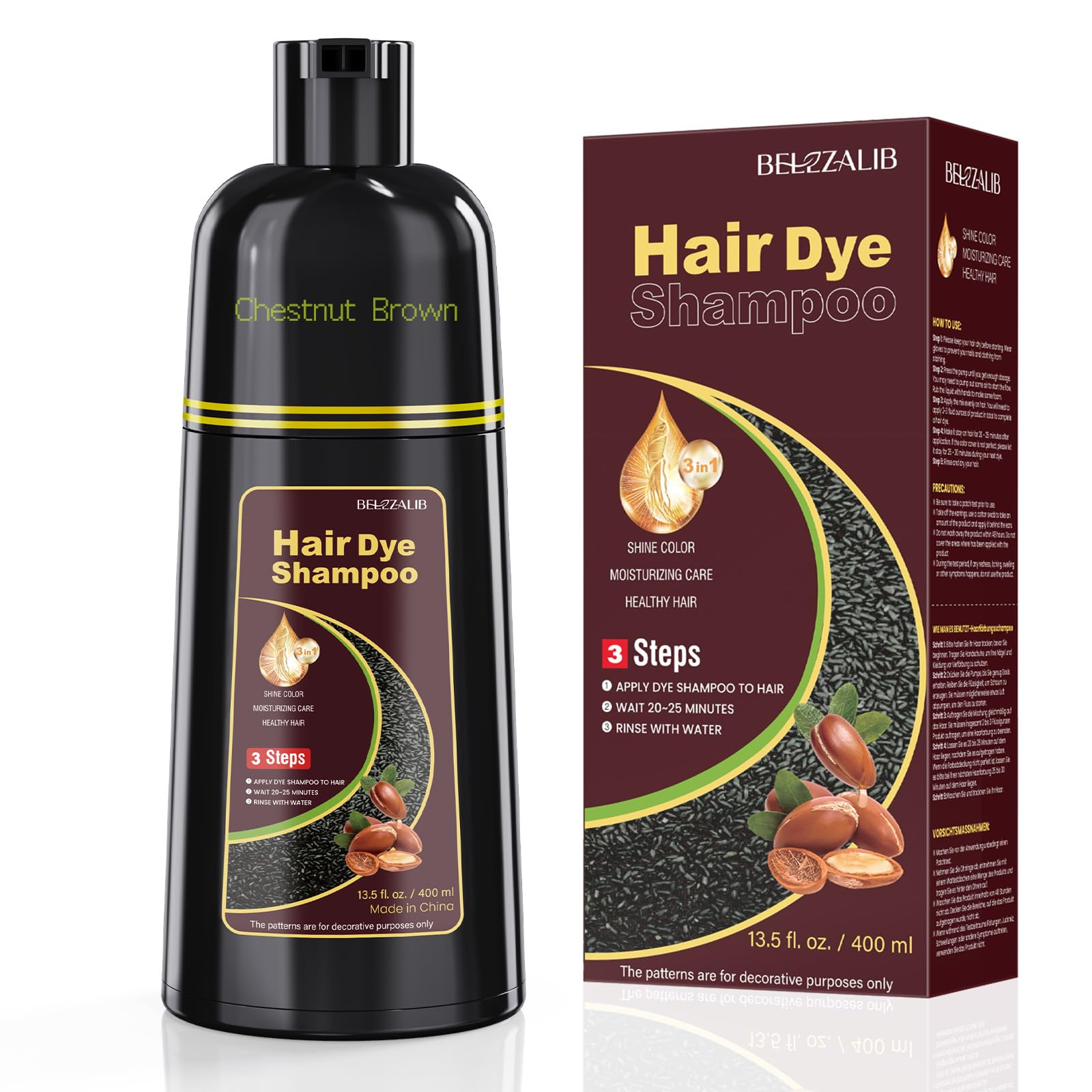 Photo 1 of BELEZALIB Chestnut Brown Hair Dye Shampoo