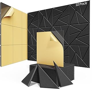 22 Pack Acoustic Panels with Self-Adhesive, 12