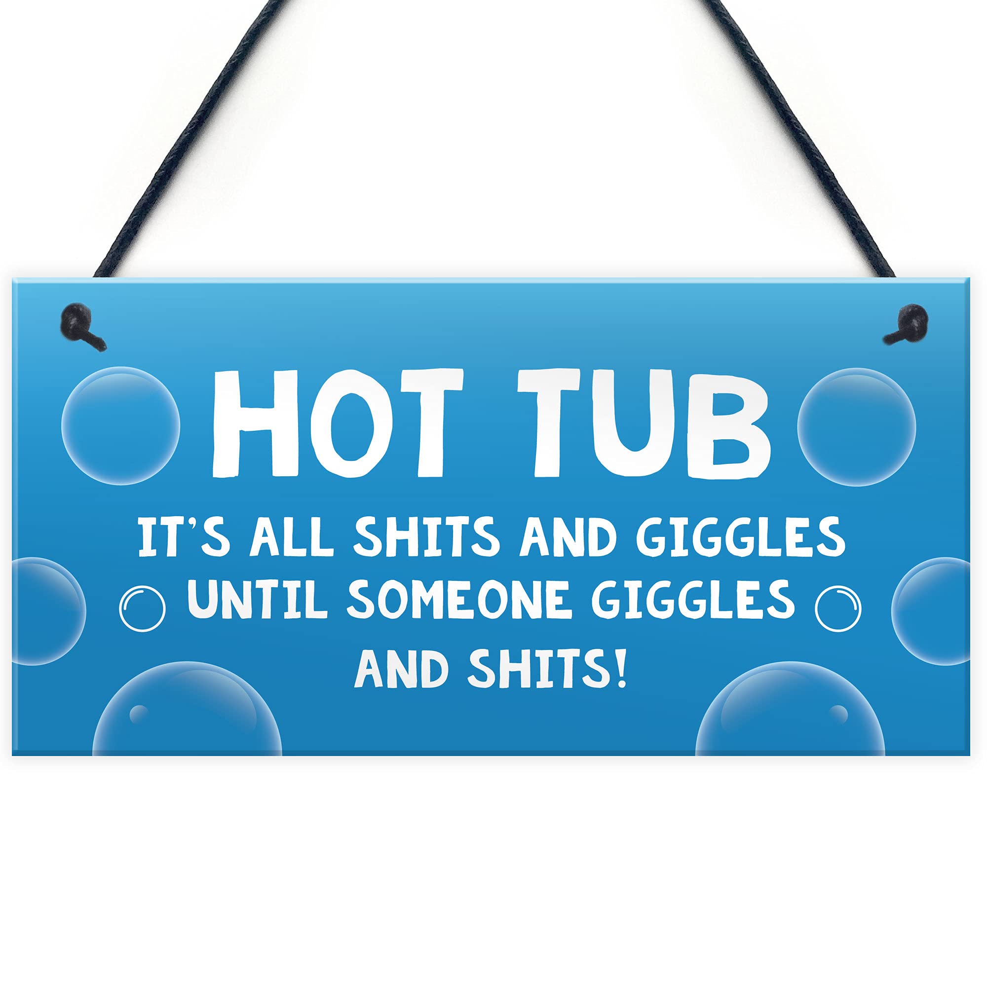 Red Ocean Hot Tub Garden Plaques Funny Hanging Signs For Hot Tub Party Novelty Home Decor