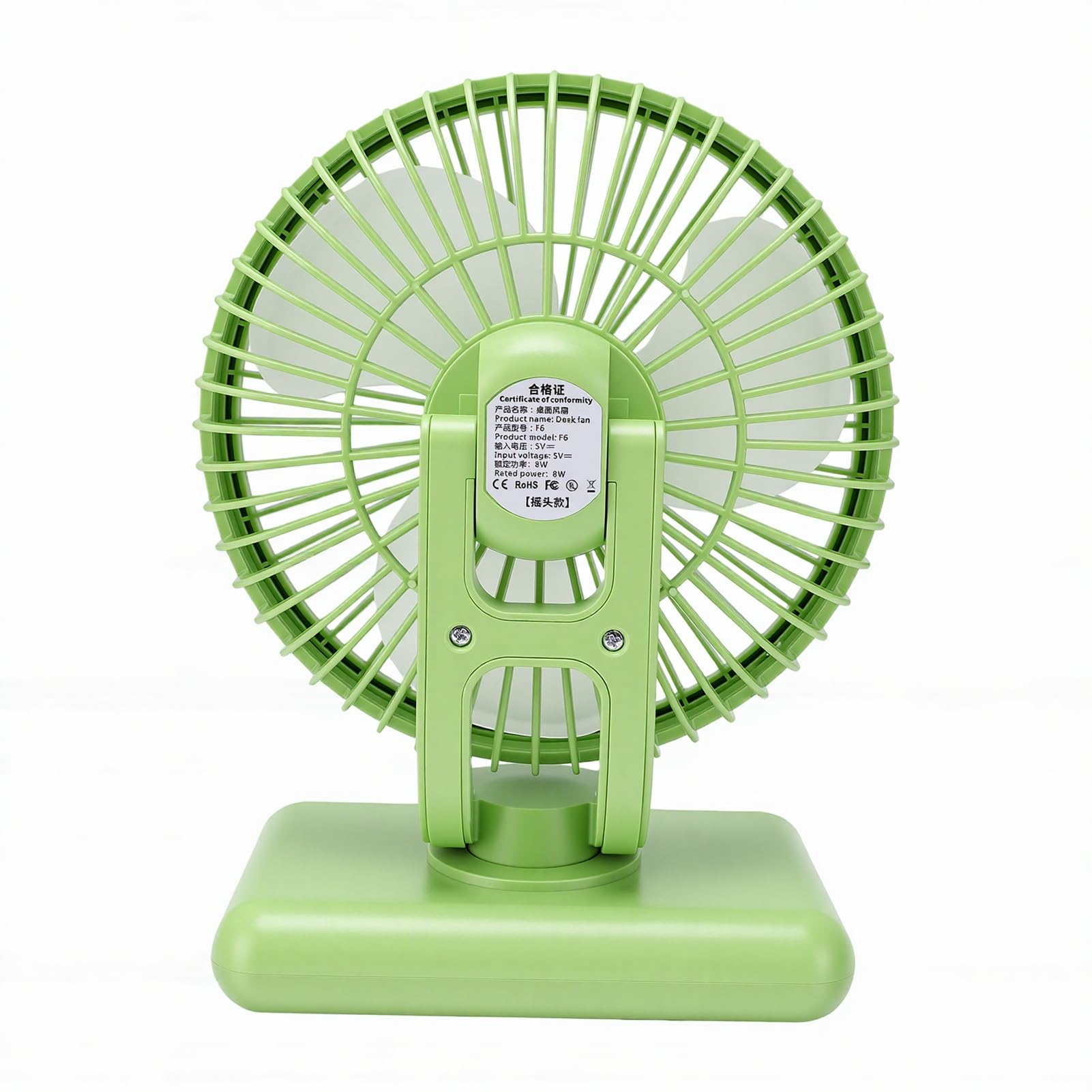 XUMIUZIY Kompakter Wandventilator mit Licht, 5 Geschwindigkeiten, Einstellbare Kühlung für Wohnheim, Büro, Kleiner Raum, 16,7 X 9 X 21,5 Cm