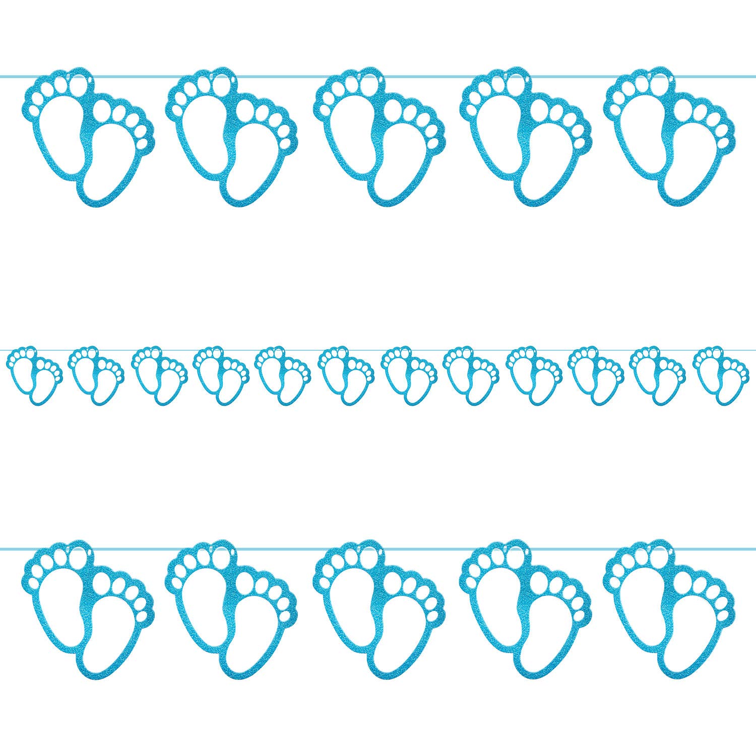 Baby Shower Deko Set Für Jungen – It's A Boy! Schärpe + Luftballons + Füßchen-Konfetti In Blau