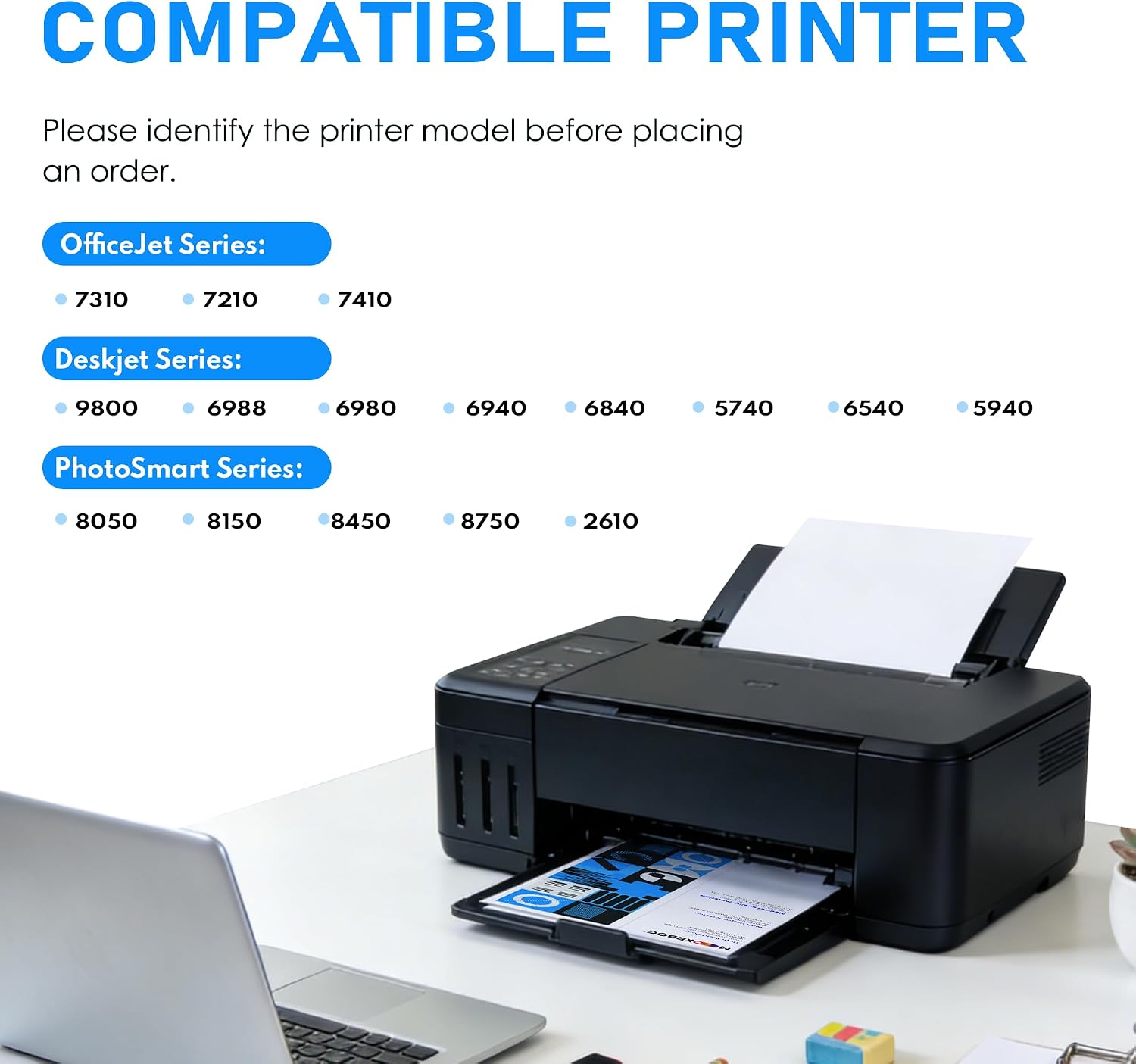 96XL 97XL Ink Cartridges Combo Pack (2-Pack 1Black/1Tri-Color) Replacement for HP 96 97 XL Ink Work with Officejet 7310 7210 7410 Deskjet 6940 6980 5940 PhotoSmart 8050 8450 2610 Printers