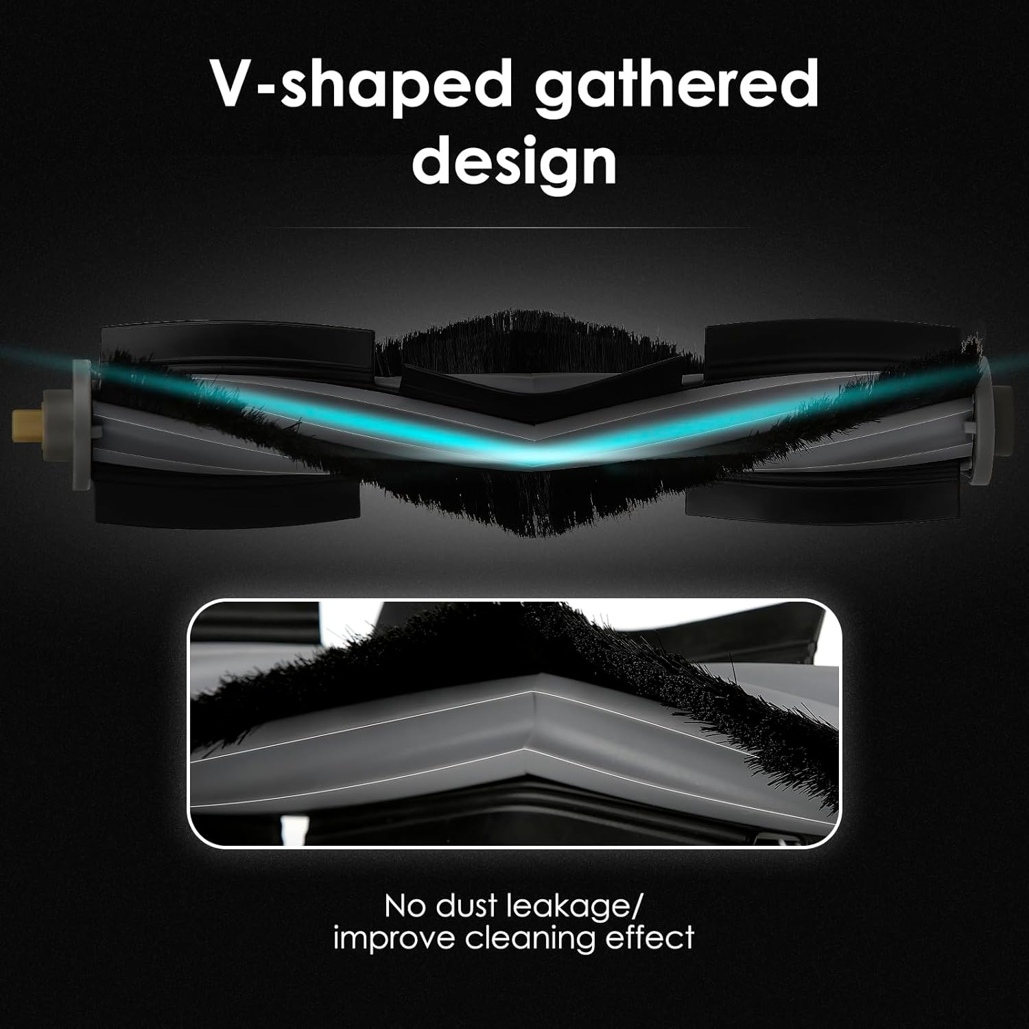 (4 Pieces) X1 Omni Roller Brush Compatible with ECOVACS DEEBOT X1/ X1 Omni/ X1 Turbo/ X1 PRO Omni/ T10/ T10 Omni/ T10 Plus/ T20/ T20 Omni. Main Brush Robot Vacuum Cleaner Replacement Parts