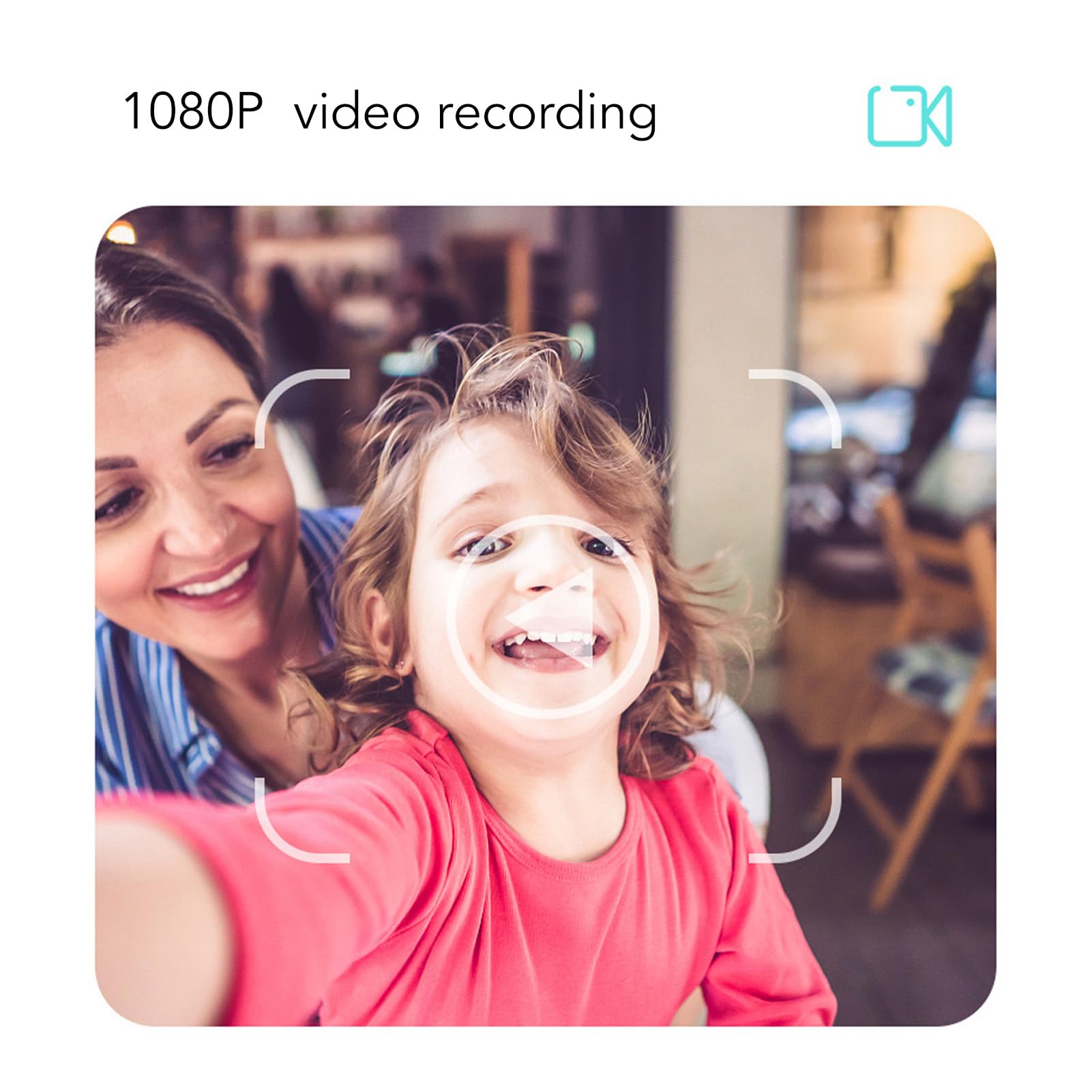 Niebieska Kamera dla Dzieci 48 MP z Podwójnym Obiektywem, 2,4-calowy Ekran IPS, Akumulator 600 MAh ze Statywem, Kamera Wideo do Selfie dla Dzieci w Wieku od 3 do 12 Lat