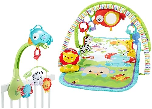 Fisher-Price Set de regalo para gimnasio y móvil Rainforest