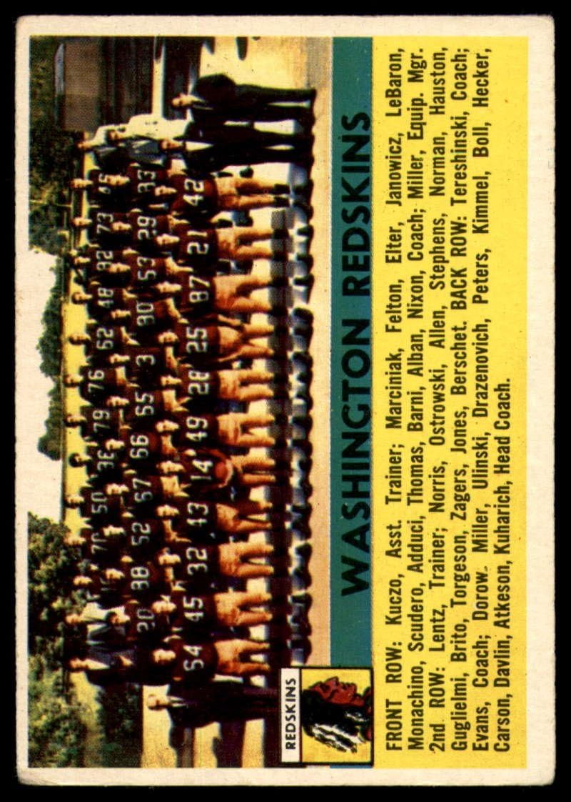 Football 1956 Topps #61 Team VG/EX Very Good/Excellent SP