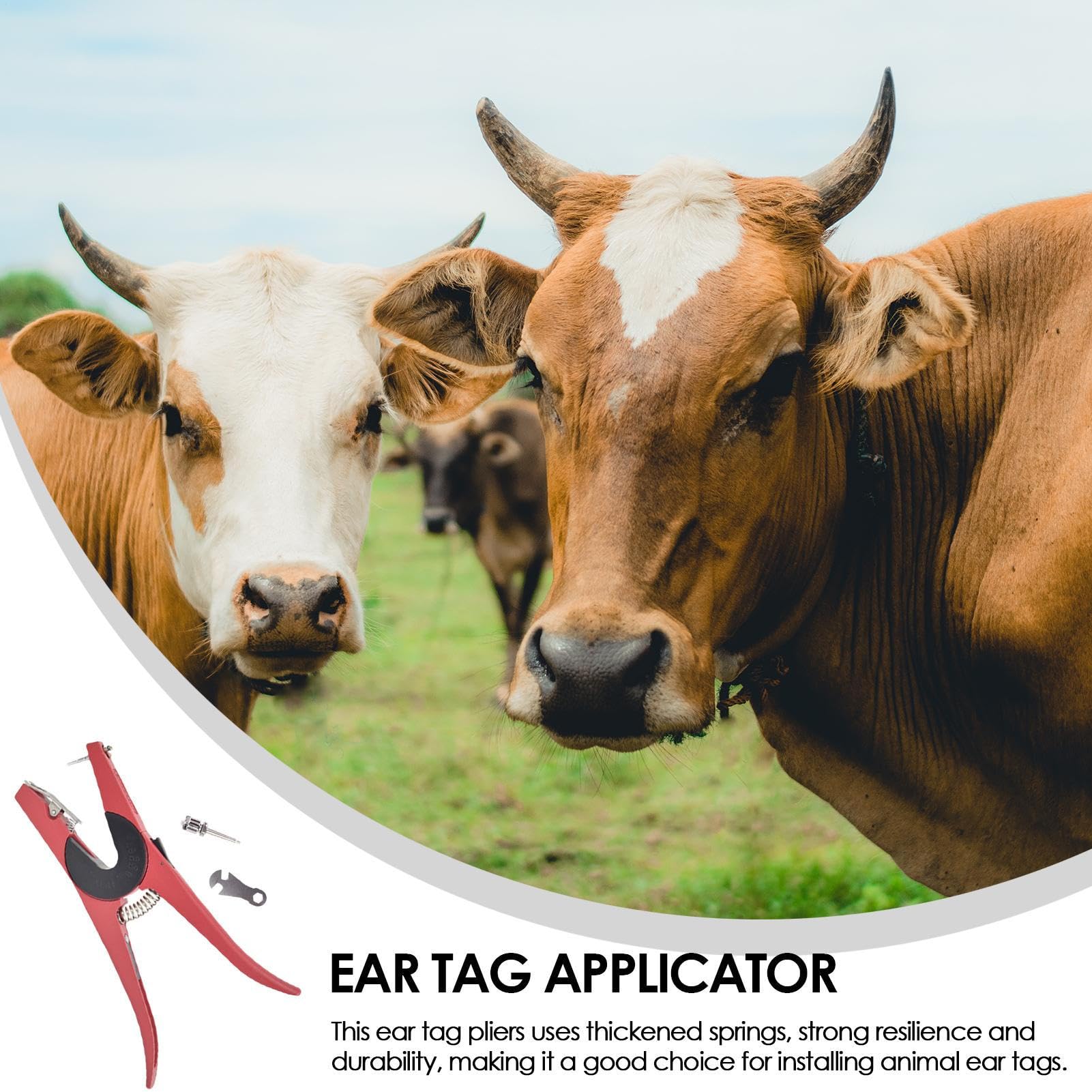 Pince À Boucles D'oreille Bovines, Poignée En D'aluminium Antidérapante, Applicateur Pour Boucles D'oreille Bovines, Pour Chiens Chèvres Cerfs Élevages Et Pâturages