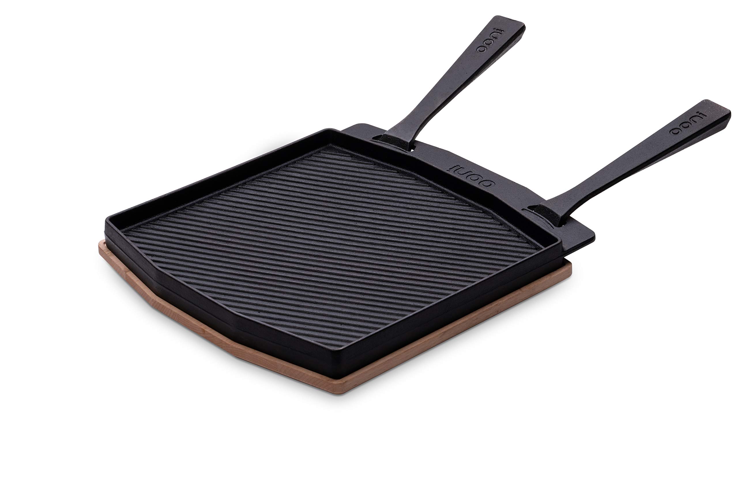 Ooni DualSided Grizzler Plate Ooni Cast Iron DualSided Plate Camping Cookware Cast Iron