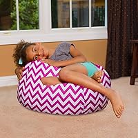Vista 62 de Posh Creations - Puff para niños, adolescentes y adultos, incluye funda extraíble y lavable a máquina, tamaño grande de 38 pulgadas, lona con diseño