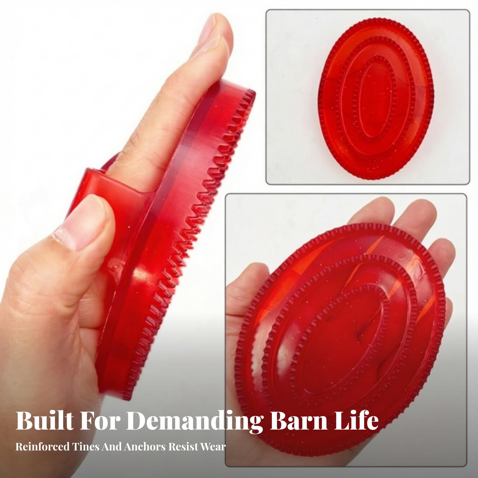 Kit Limpieza para Caballos Resistente | Portátil, Kit Aseo para Caballos con Almodilla, Juego Cepillos para Caballo, Hípica