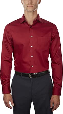 Amazon.com: Van Heusen Men's Dress Shirts Fitted Lux Sateen Stretch
