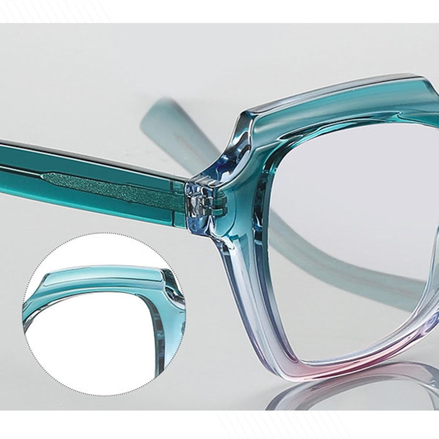 Spring Hinge Oversized Colorful Women Cat Eye Glasses Frames