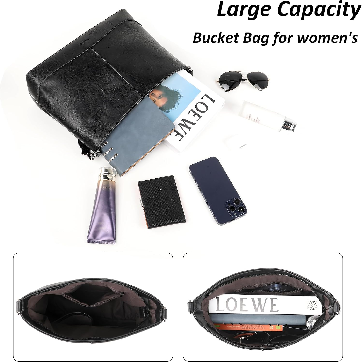 TANTOMI Crossbody Bags for Women, Crossbody Purse, PU Leather Shoulder Bag