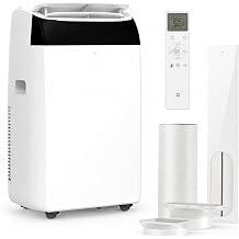 14000 BTU Portable Air Conditioner 115V, 3 in 1 Air Conditioner Portable Up to 750 Sq.Ft., Follow Me Function, Remote & Full Window Kit, Cools Areas for Bedroom, Living room Office