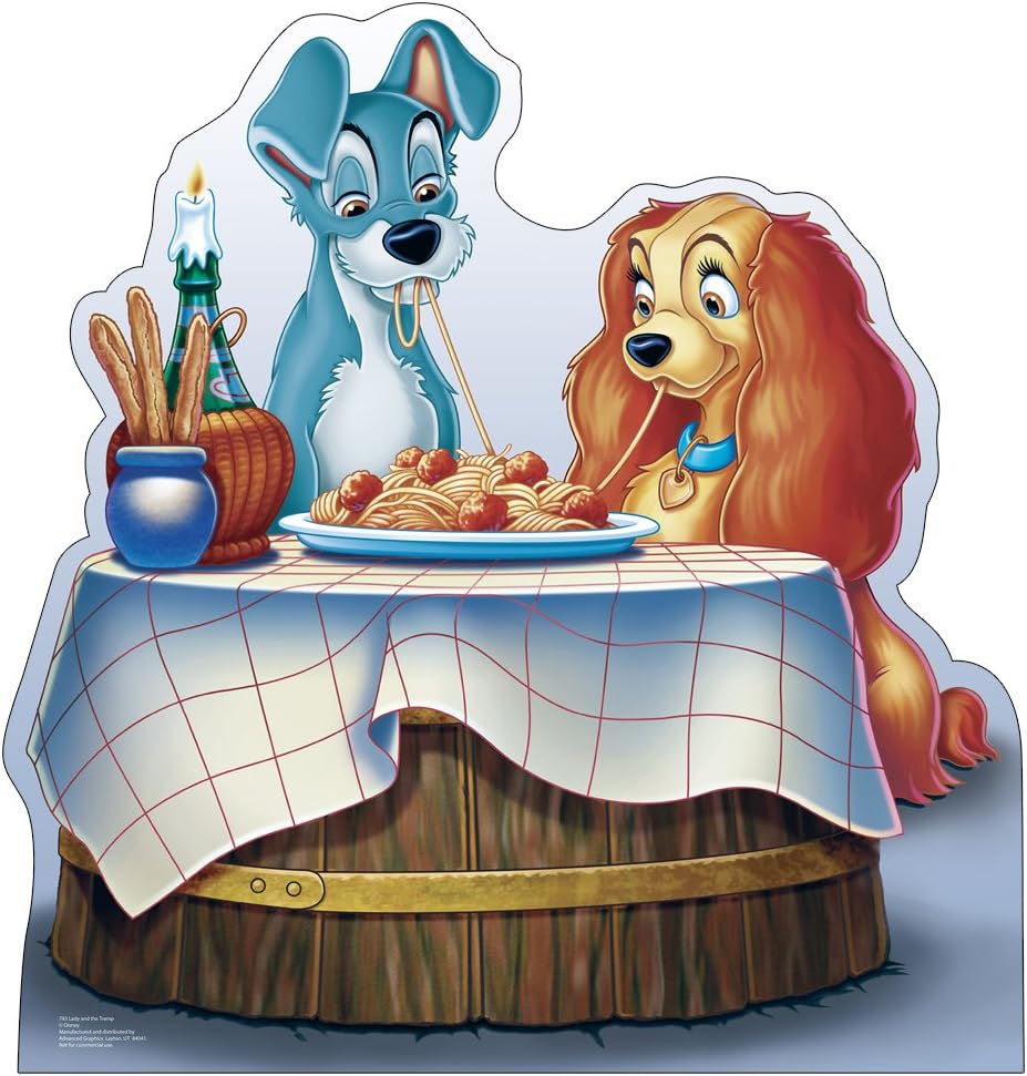 Lady and The Tramp Life Size Cardboard Cutout Standup - Disney's Lady and The Tramp