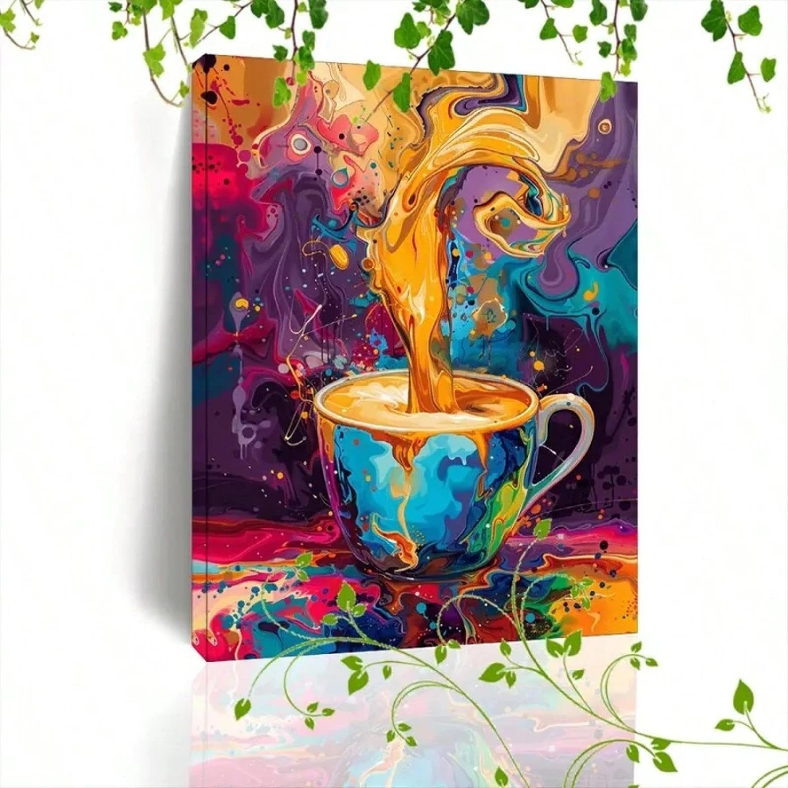 Impression sur toile de café 80x140 cm encadrée pour salon - 7