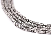 Vista 1 de TheBeadChest Cuentas Heishi dobles plateadas (0.079 in)