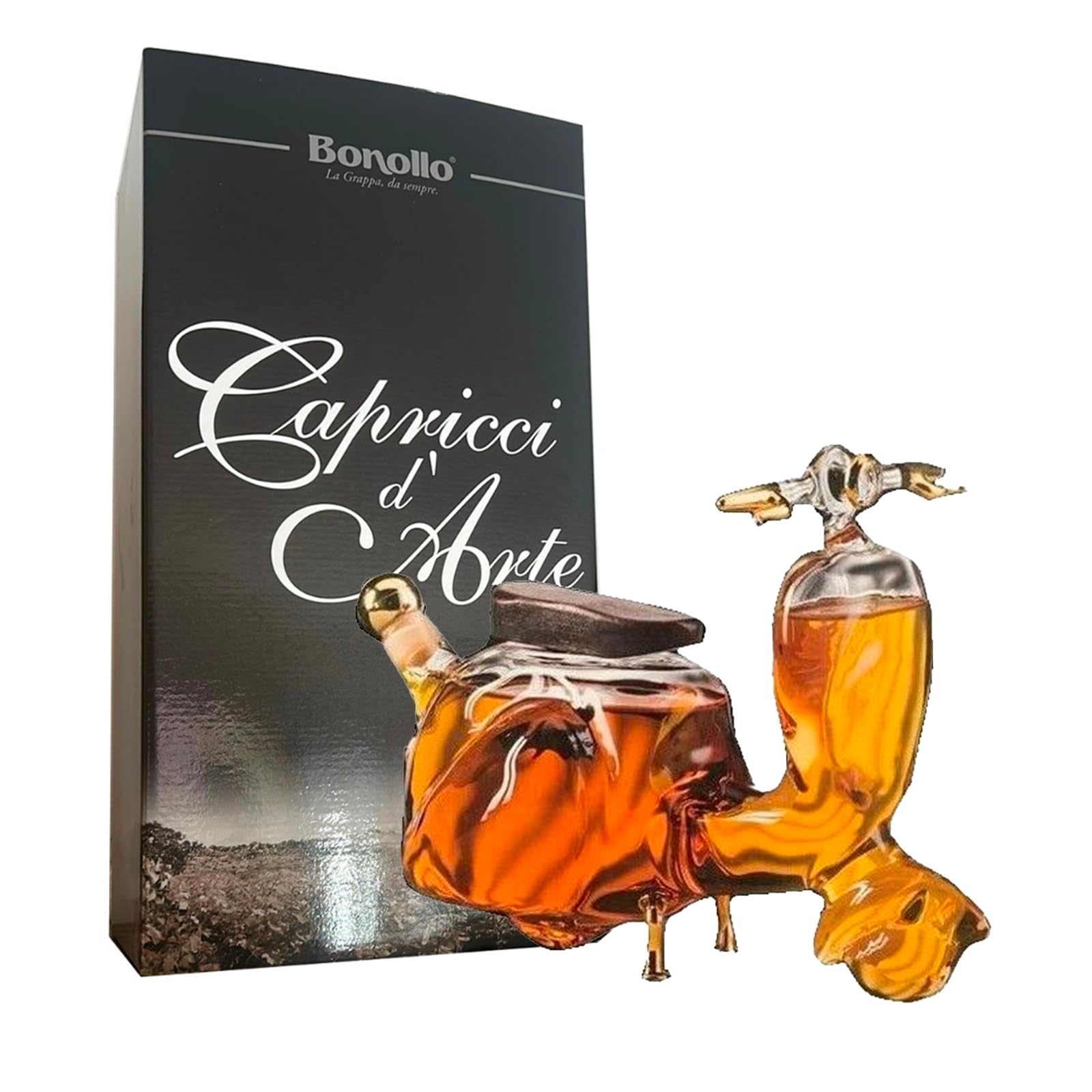 Bonollo Capricci d'Arte - Grappa Bonollo Vespino con Giftbox - Grappa OF Amarone Invecchiata - Vespa Anni d'Oro - 35 cl 42% Vol