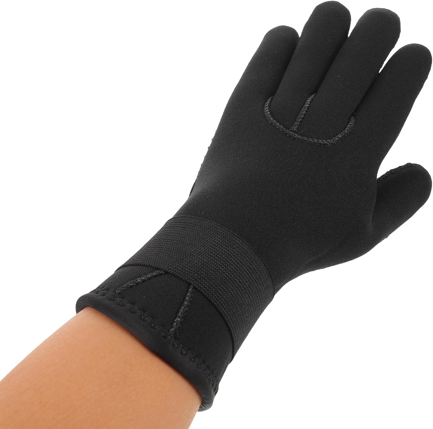 Neoprene Diving Gloves for Men 3mm Black Anti-Slip Cut-Resistant Warm Gloves for Snorkeling Crabbing and Water Sports