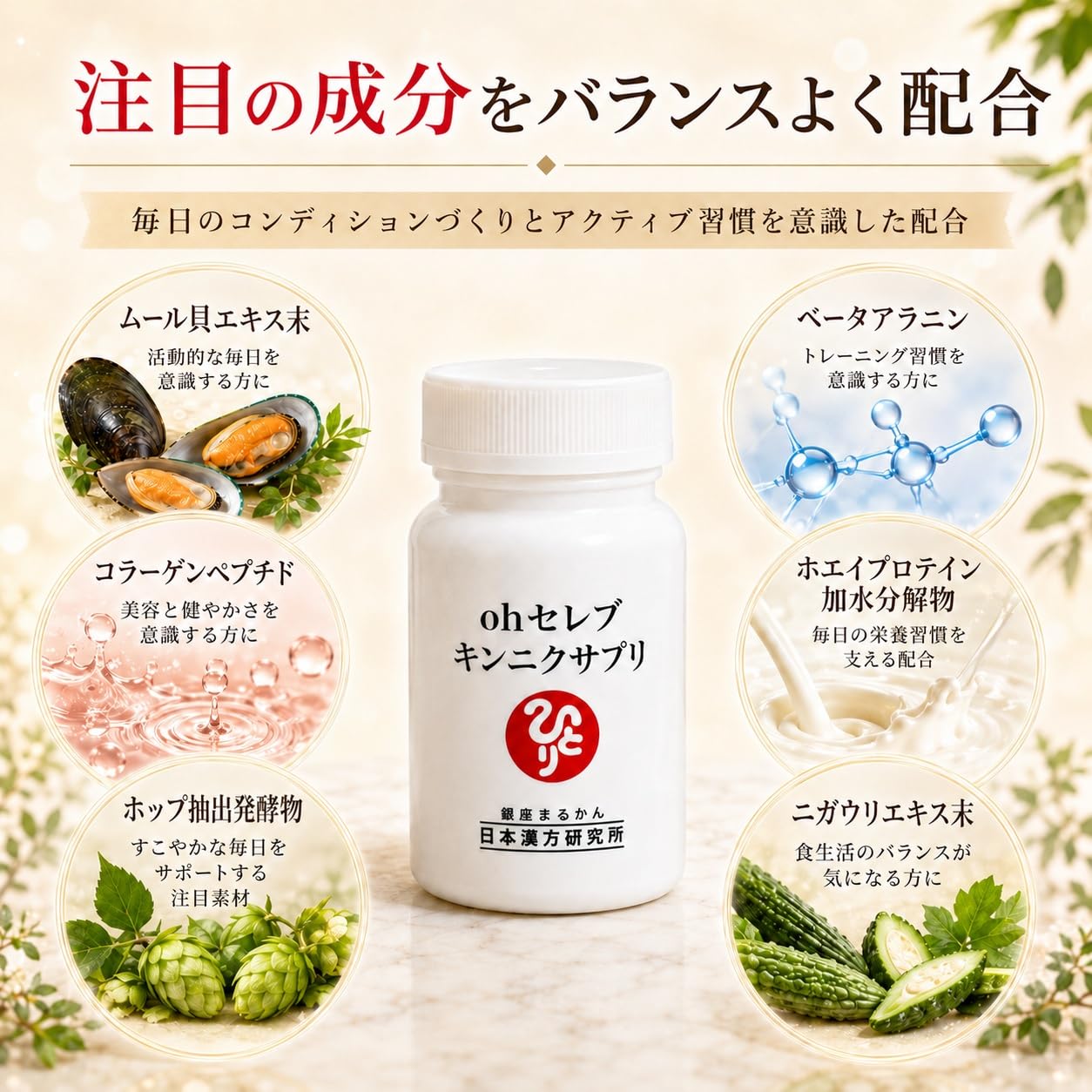 Amazon | 銀座まるかん ohセレブ キンニクサプリ 155粒 約1か月分 1個