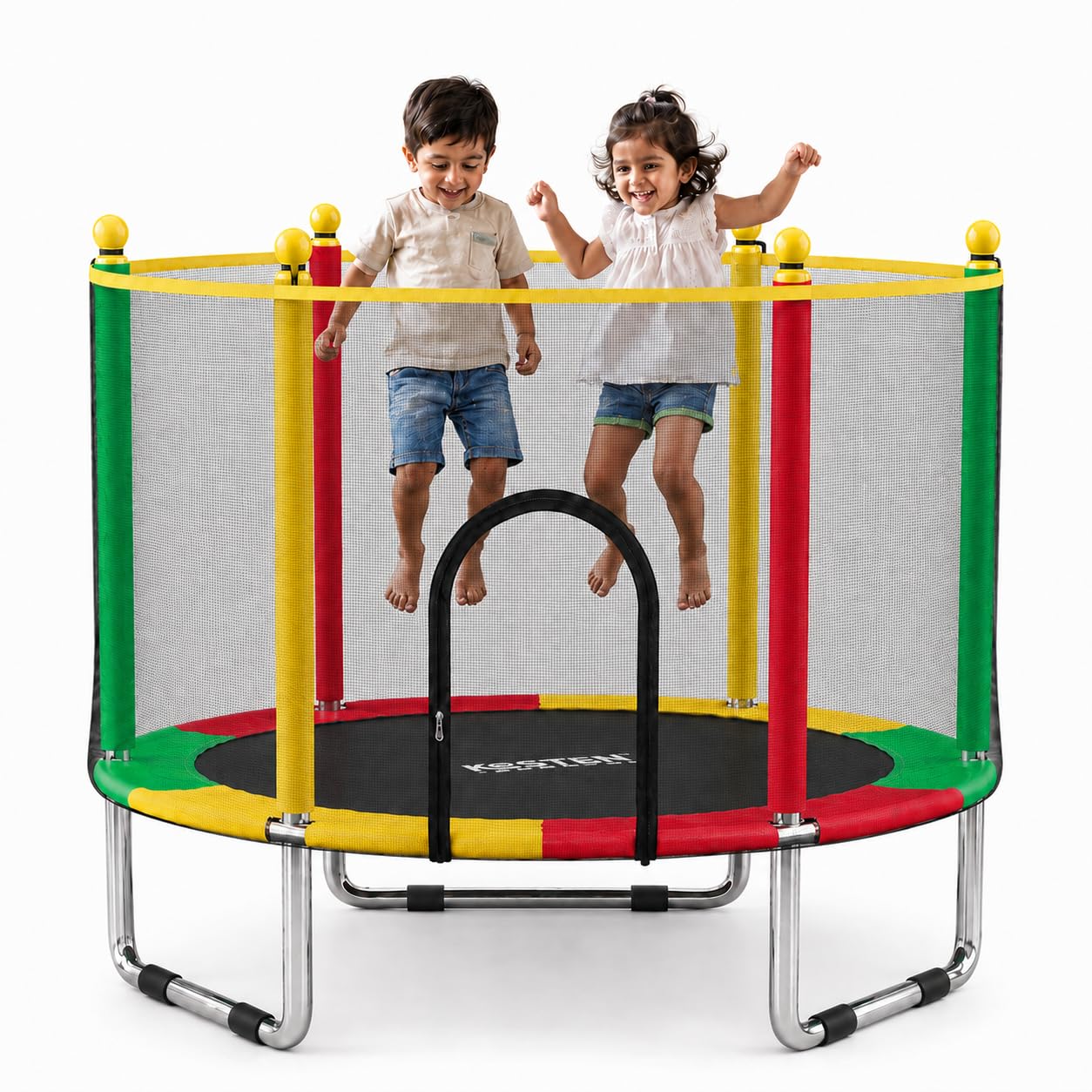 KOSTEN SPORTS 55 Inch Kids Trampoline with Safety Net - Image 1