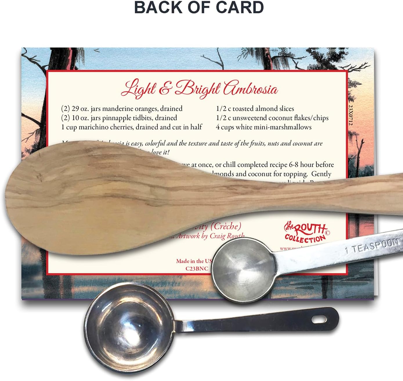 The ROUTH COLLECTION Louisiana Christmas Card with Recipe - Bayou Nativity Creche
