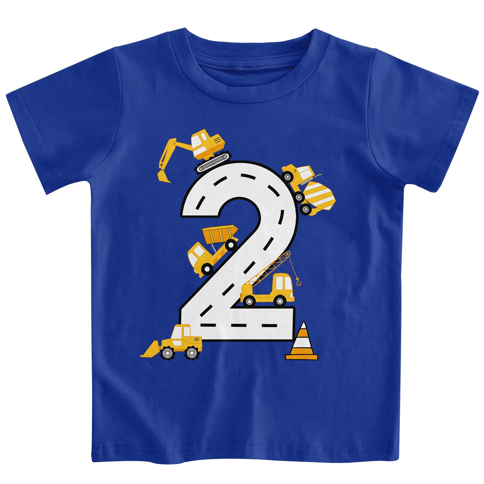 kids4ever Geburtstags Jungen T-Shirt Bauparty T-Shirts Bagger Baumwolle Kurzarm Shirts 2-6 Jahre