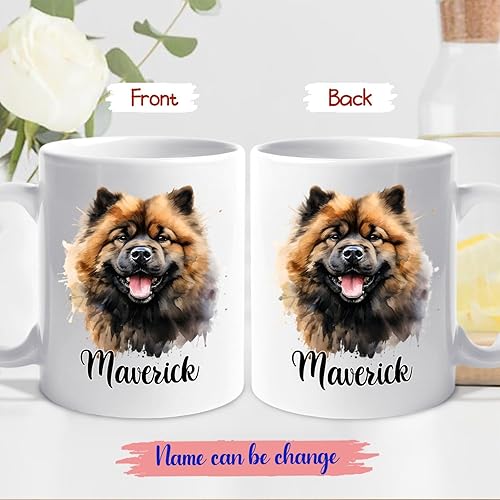 Vista 39 de Taza de café con nombre personalizado de pastor alemán, 11 15 onzas, taza de cerámica blanca de pastor alemán personalizado, regalos para hombres