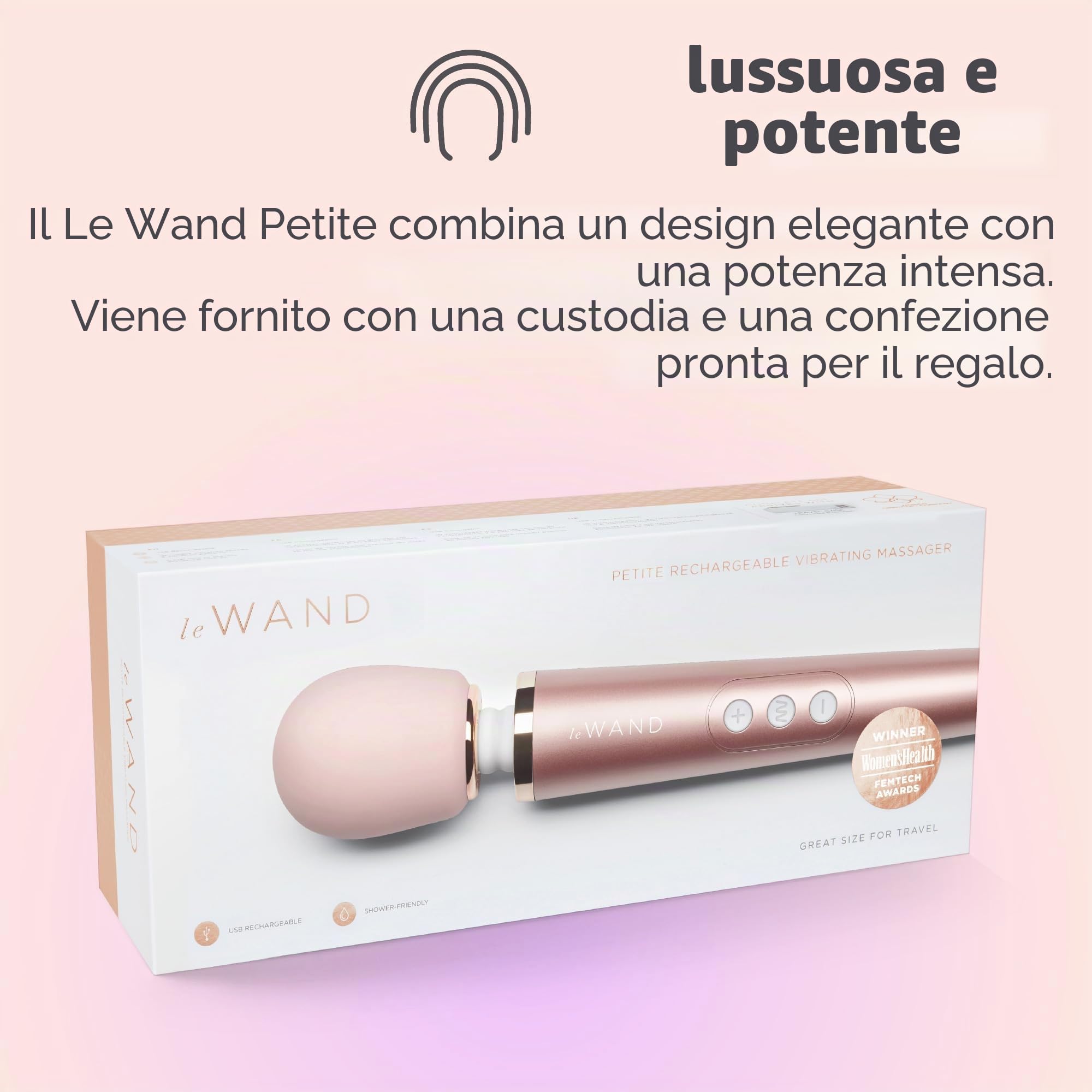 Le Wand 86809 Bacchetta Ricaricabile da Viaggio