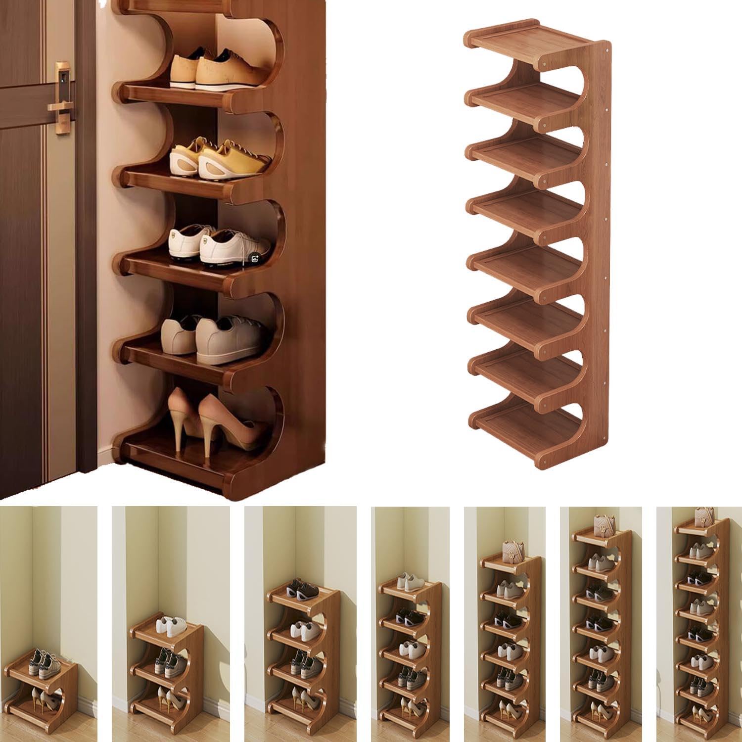 Étagère à chaussures d'entrée multicouche et meuble de rangement