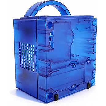 NGCGC DOL 001 DOL 101 Game Console Replacement Shell, Transparent Game Console Housing, ABS Material, Precise Cut-Out, Effective Guarding, Enhanced Look Transparent Blue