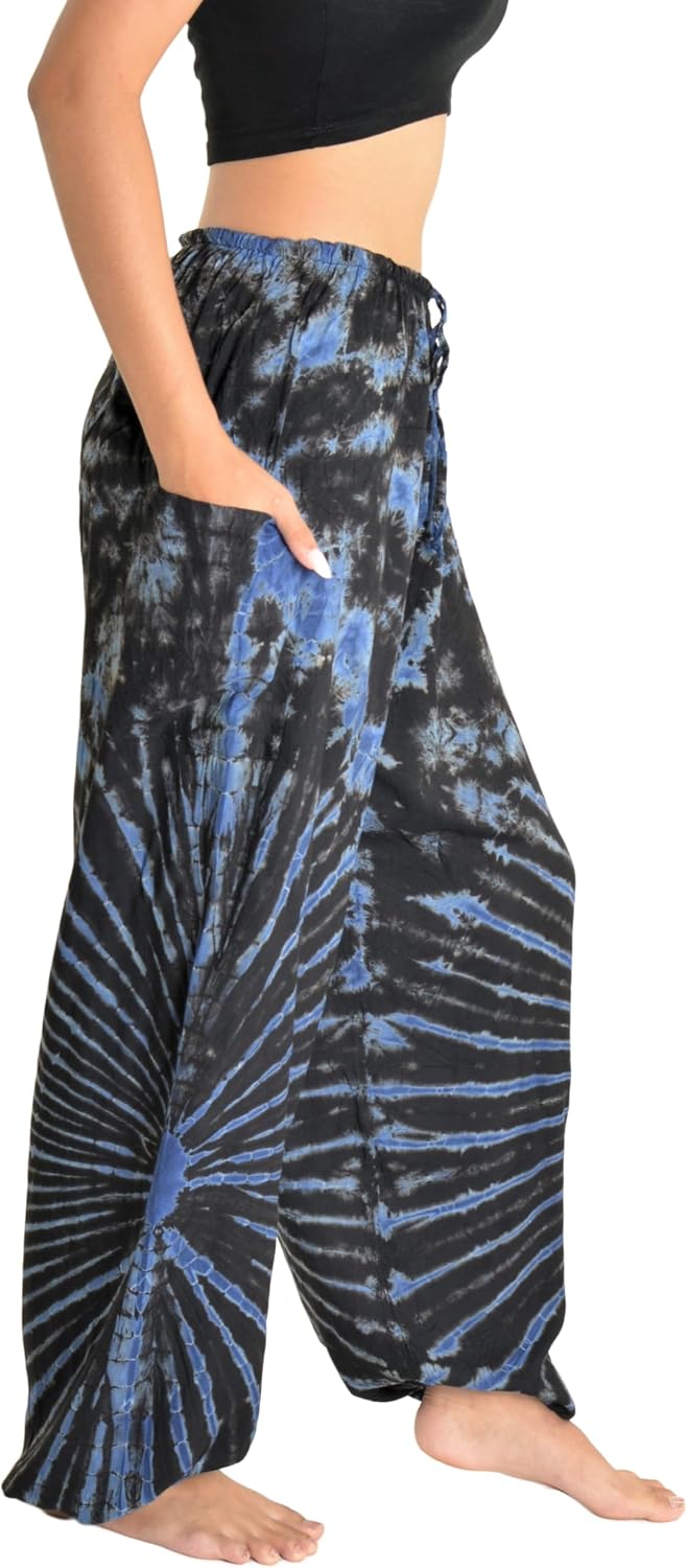 Orient Trail Women's Hippie Bohemian Drawstring Yoga Tie Dye Pajama Pants