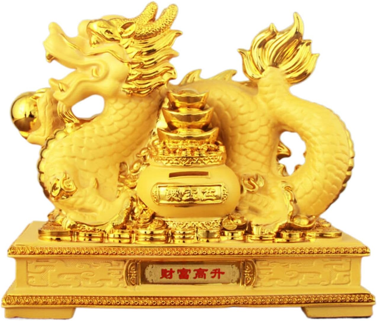 生肖龙存钱罐 Piggy Banks Best Birthday Gifts Home Decoration 摆件 Feng Shui Figurine Home Office Decor Chinese Gifts Brass Chinese Zodiac Feng Shui Figurine Deco, 十二生肖龙年客厅办公店铺开业乔迁树脂工艺品 9173