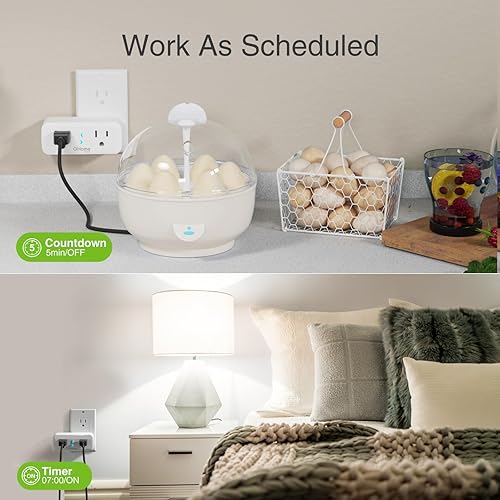 Miniatura 6 de GHome Smart Enchufe, salida inteligente WiFi de 15 A compatible con Alexa y Google Home, protector de sobretensiones inteligente con control remoto