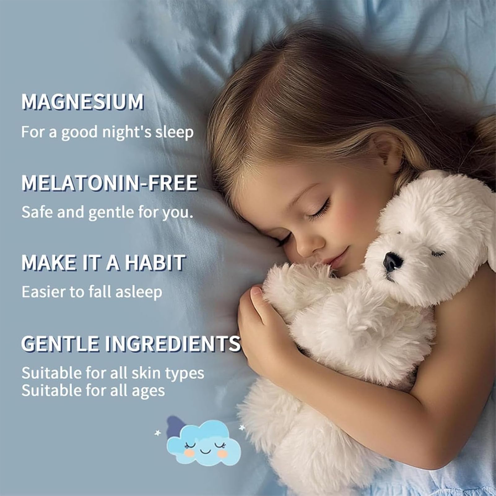 Magnesium Cream for Kids Magnesium Lotion for Sleep Magnesium Butter,Calm Magnesium Cream with Lavender Essential Oils - Image 2