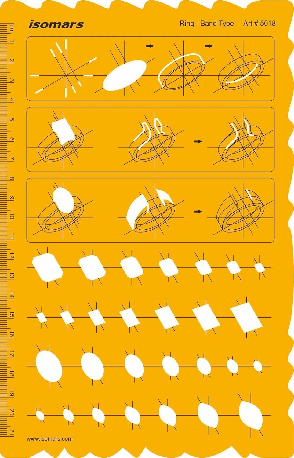 Isomars Jewelry Art Craft Design Drawing Drafting Template