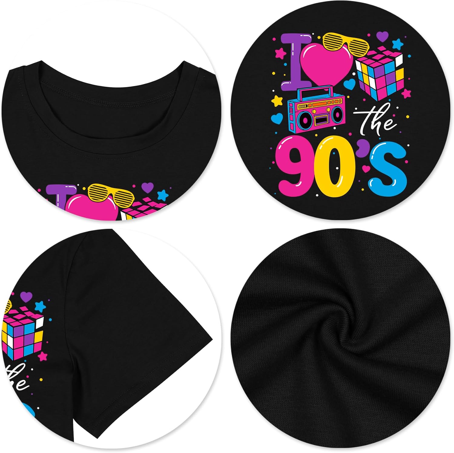 90s Shirt for Women: I Love The 90s Shirt Graphic Vintage Tees 90's Neon Party Outfits Tops - Image 5