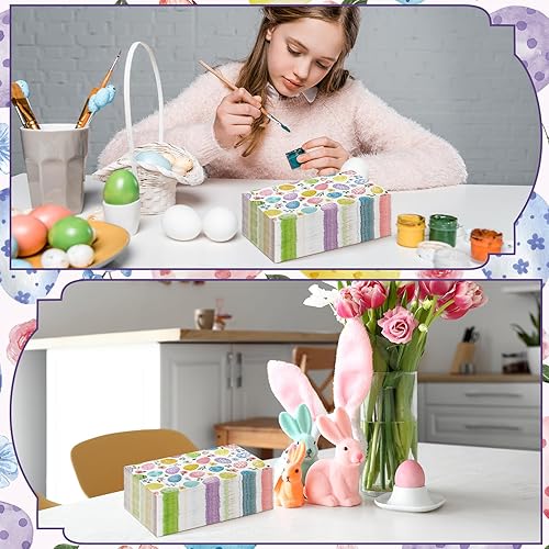 Miniatura 5 de Chiisong 200 servilletas de Pascua con texto en inglés He Is Risen con texto en inglés He Is Risen, servilletas desechables de papel con cruz y