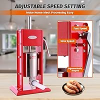 Vista 38 de Hakka 15 Pound Sausage Stuffer 2 Speed Stainless Steel Vertical Sausage Maker by HAKKA BROTHER