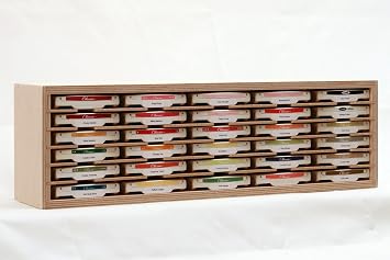 Stamp-n-Storage Standard Ink Pad Holder 30 - Wall Mount Ink Pad Organizer Rack, Holds 30 Full-Size Stamp Pads - Birch Plywood, Made in USA