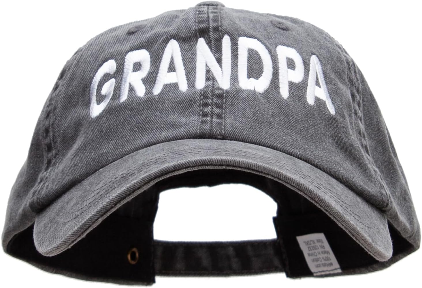 Grandpa Embroidered Big Size Washed Pigment Dyed Cap