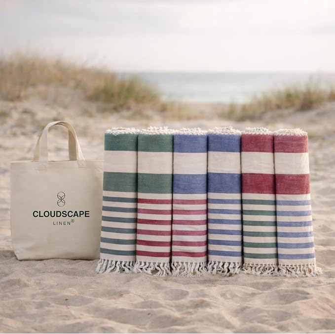 CLOUDSCAPE Oversized Beach Towels 6 Pack